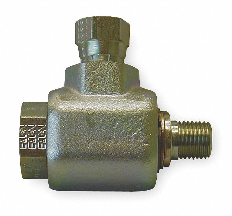Swivel Joint: Zinc-Plated Steel, 1"-11 1/2 Male NPSM inlet, 1"-11 1/2 Female NPTF Outlet
