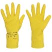 Natural-Rubber Latex Chemical-Resistant Gloves with Flocked Cotton Liner, Unsupported