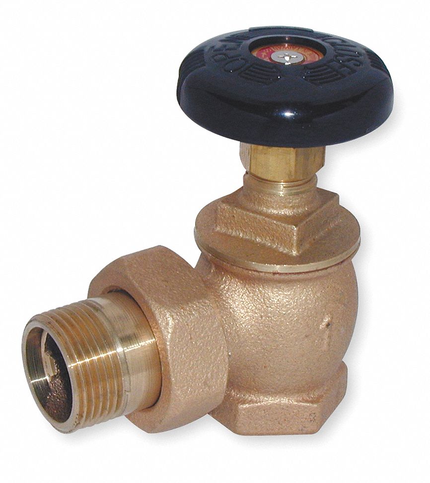 GRAINGER APPROVED Steam Radiator Valve, Steam, Water, Bronze, 1/2 in