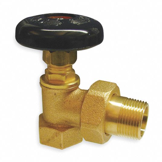 GRAINGER APPROVED Steam Radiator Valve, Steam, Water, Brass, 3/4