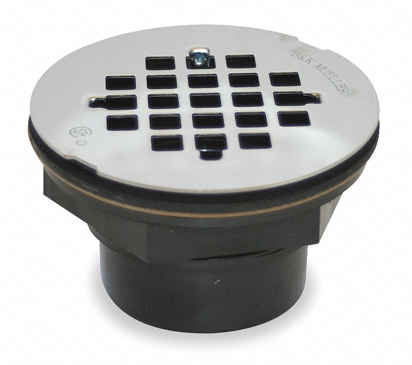 GRAINGER APPROVED Length Drains 4 1/2 in, Stainless Steel, Round