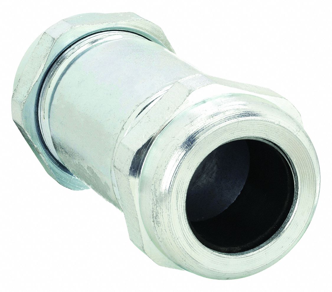 COMPRESSION COUPLING: STEEL, 1 IN X 1 IN FITTING, 4⅜ IN OVERALL LG, IPS X CTS, EPDM