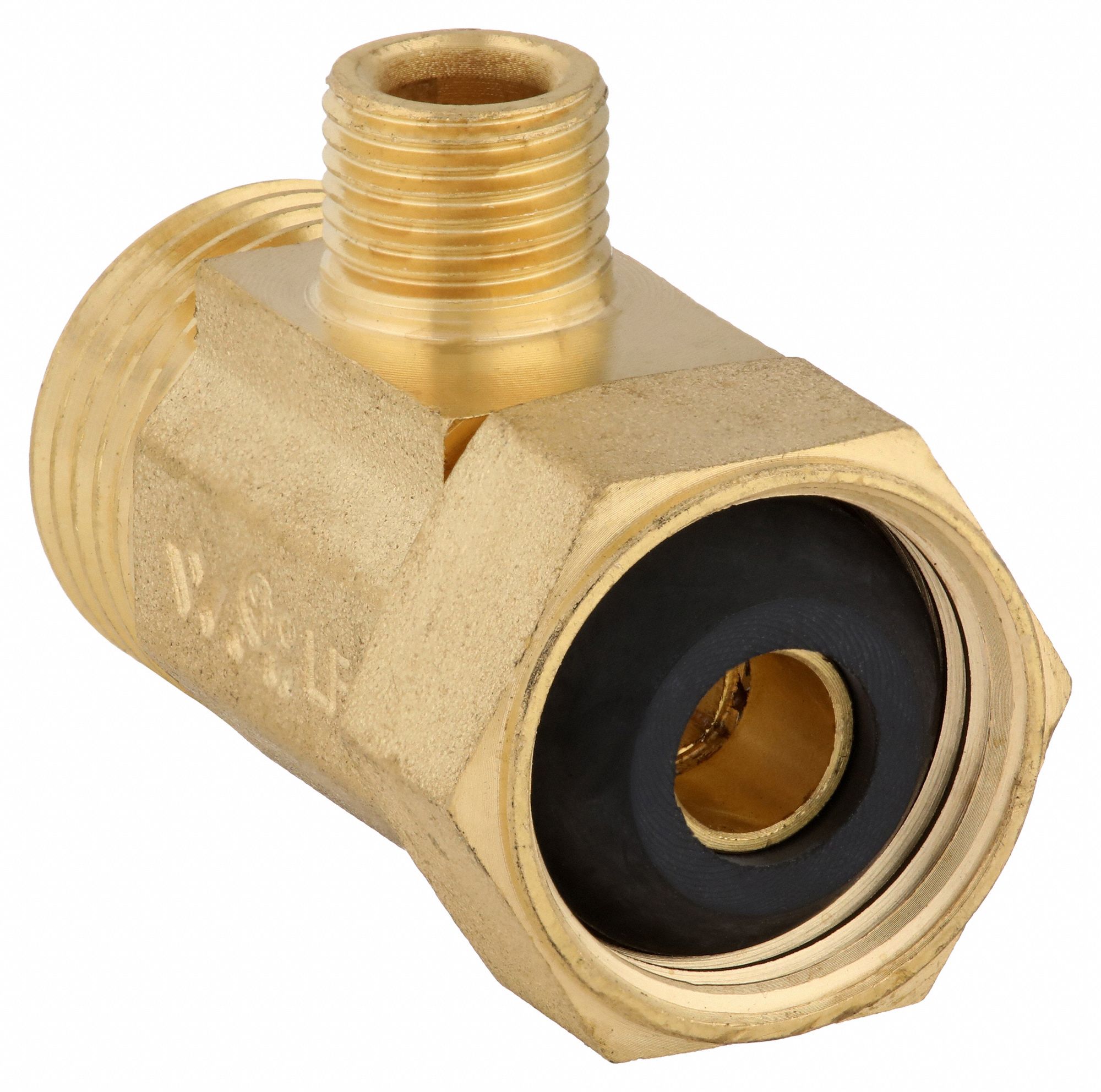 SUPPLY STOP EXTENDER TEE: BRASS, COMPRESSION X NPSM X NPSM, ½ IN X ¼ IN PIPE SIZE