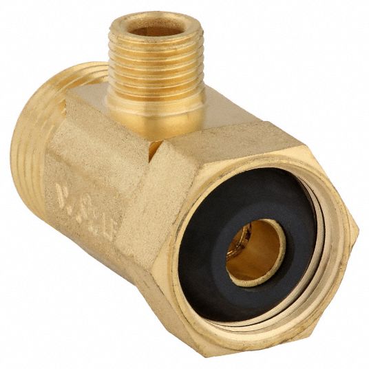 Brass, Compression x MNPT x MNPT, Supply Stop Extender Tee - 1RLX9