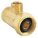 SUPPLY STOP EXTENDER TEE: BRASS, COMPRESSION X MNPT X MNPT, ½ IN X ⅜ IN PIPE SIZE