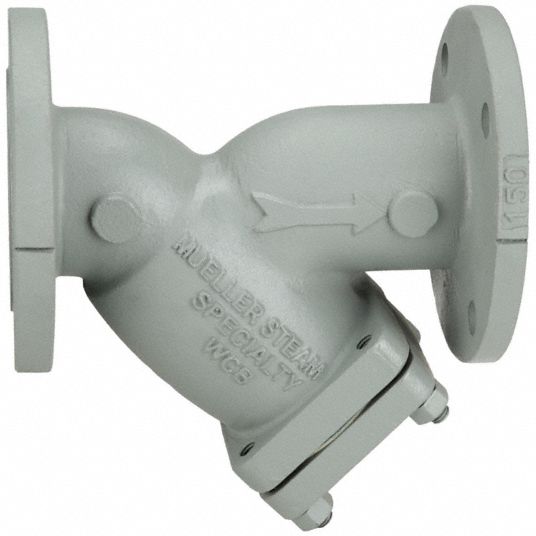 MUELLER STEAM SPECIALTY Y Strainer: Carbon Steel, 2 1/2 in, Flanged,  Perforated, 0.062 in, 275 psi