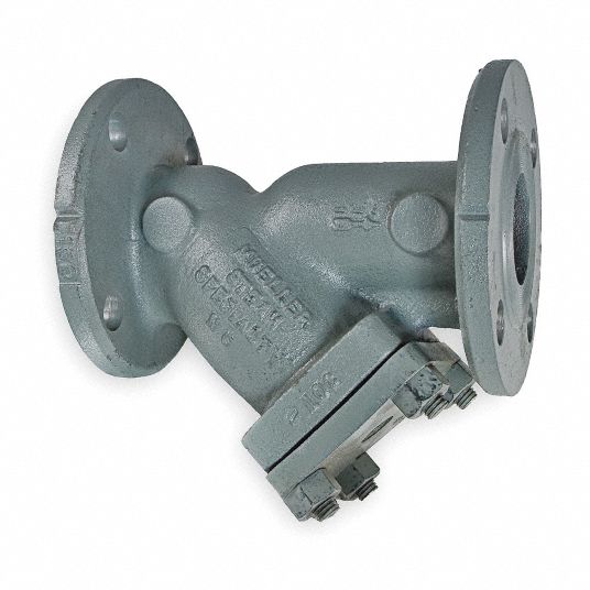 MUELLER STEAM SPECIALTY Y Strainer: Stainless Steel, 3 in, Flanged,  Perforated, 0.062 in, 275 psi