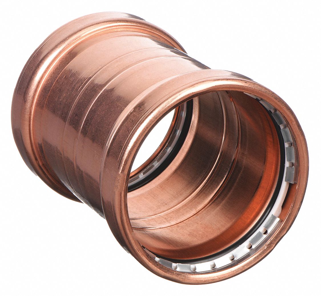 VIEGA PROPRESS XL Coupling No Stop: Copper, Press-Fit x Press-Fit, 3 in x 3  in Copper Tube Size