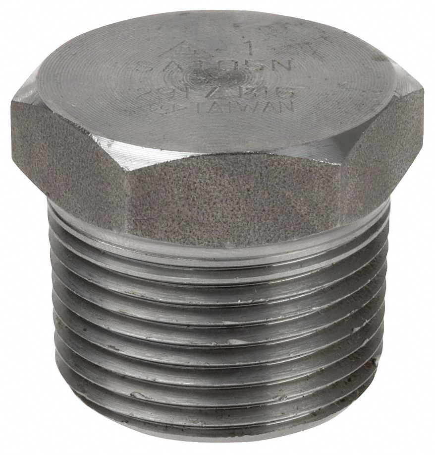 GRAINGER APPROVED Hex Head Plug 304 Stainless Steel 1 4 In Fitting 