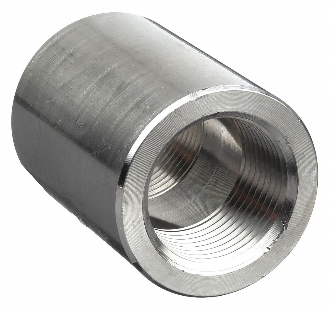 COUPLING: 316 STAINLESS STEEL, 1 IN X 1 IN FITTING, FEMALE NPT X FEMALE NPT, CLASS 3000