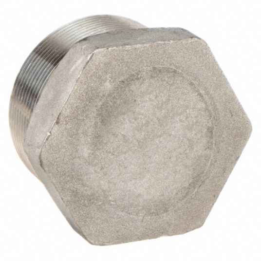 Stainless Steel Pipe Fitting, Pipe Cap, 1/2 in. Female NPT, Caps and Plugs, Pipe Fittings, Fittings, All Products