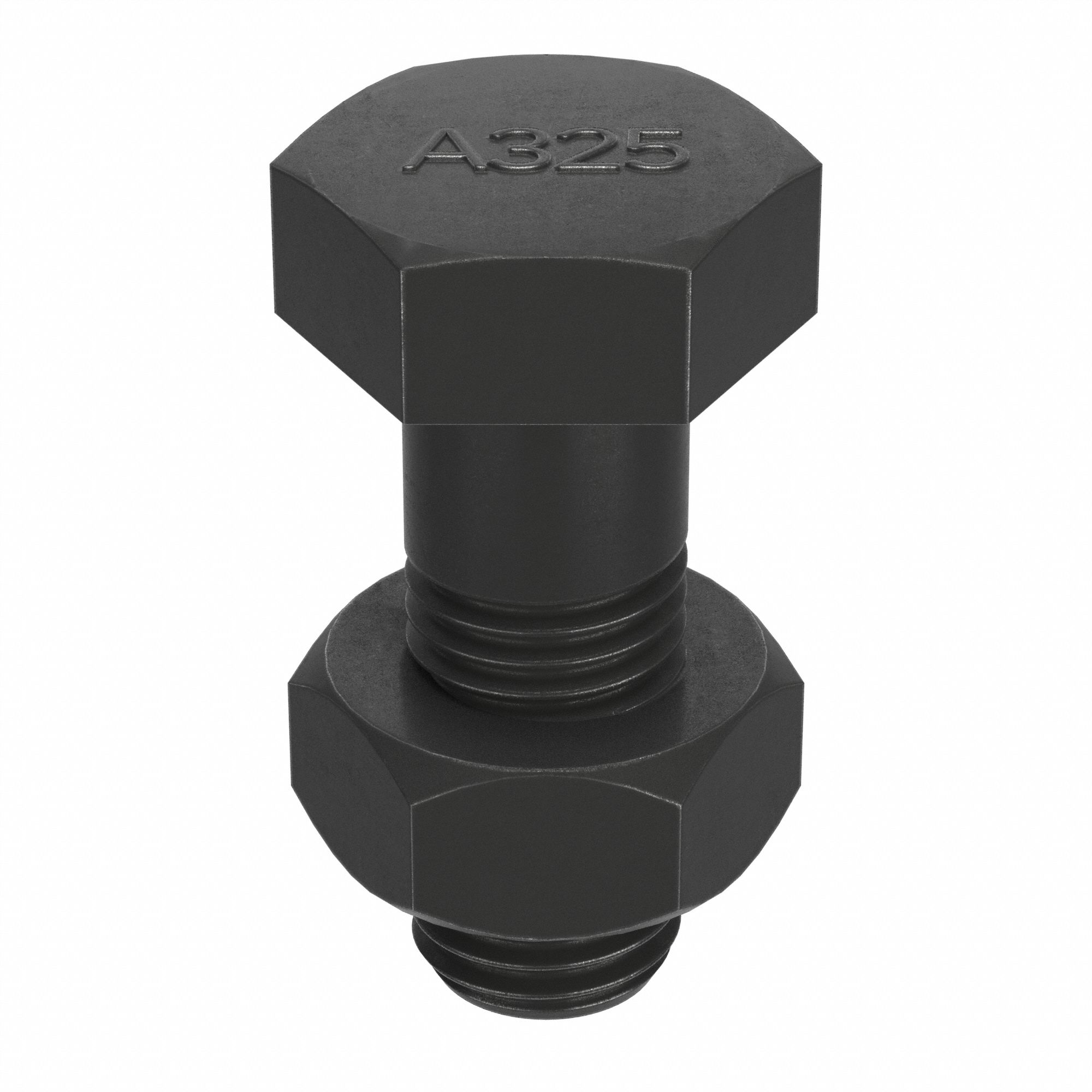 Structural Bolt: Steel, A325 Type 1, Black Oxide, 1 1/4"-7 Thread Size, 3 1/2 in lg, 5 PK