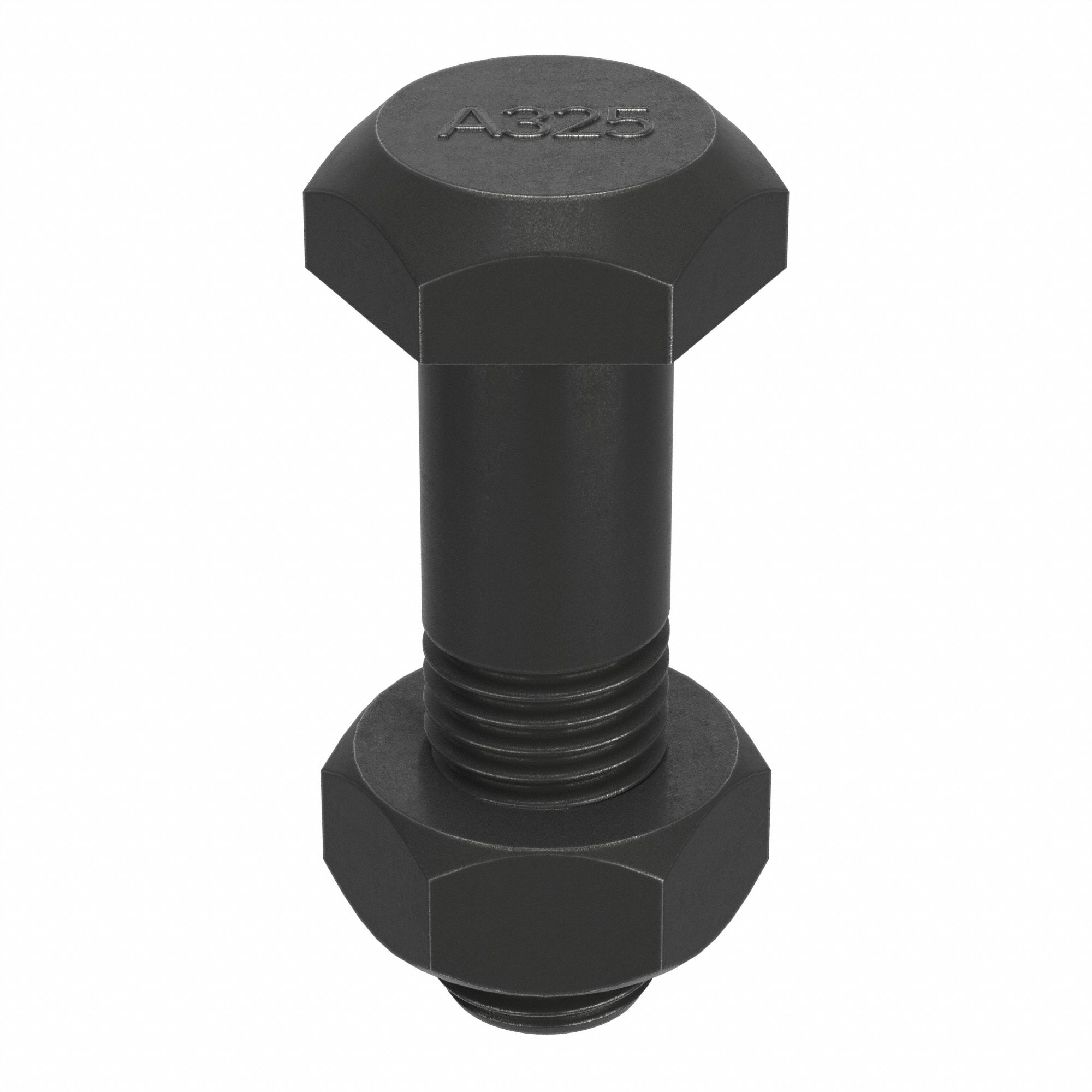 Structural Bolt: Steel, A325 Type 1, Black Oxide, 1 1/4"-7 Thread Size, 3 3/4 in lg, 110 PK