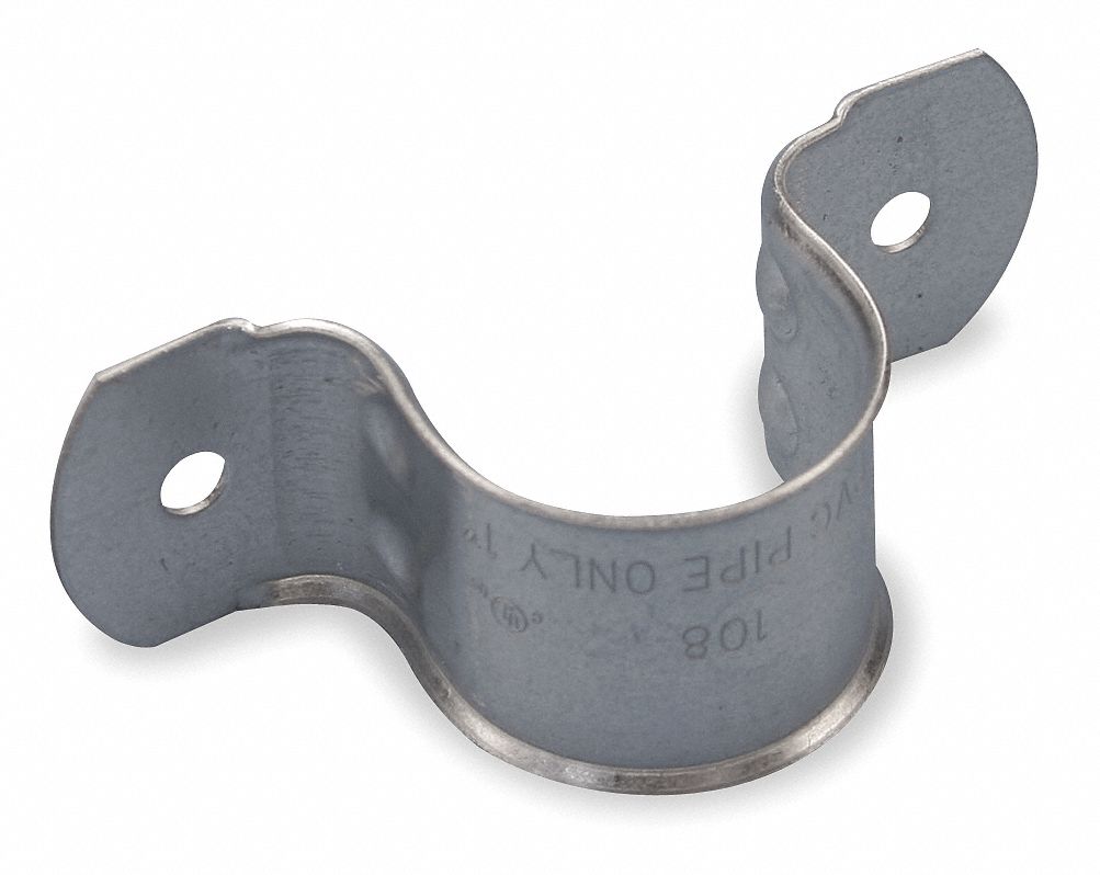 CADDY Two Hole Pipe Strap, PreGalvanized Steel 1RUX11080200EG