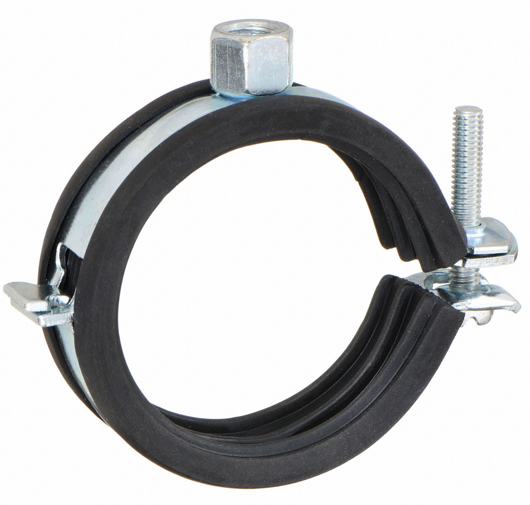 NVENT CADDY Cushioned Pipe Clamp, Electro-Galvanized Steel, EPDM-SBR ...