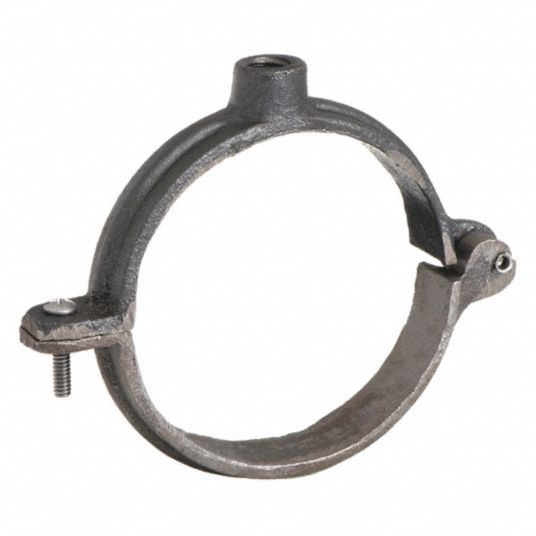 4 in. Hinged Split Ring Pipe Hanger in Galvanized Malleable Iron