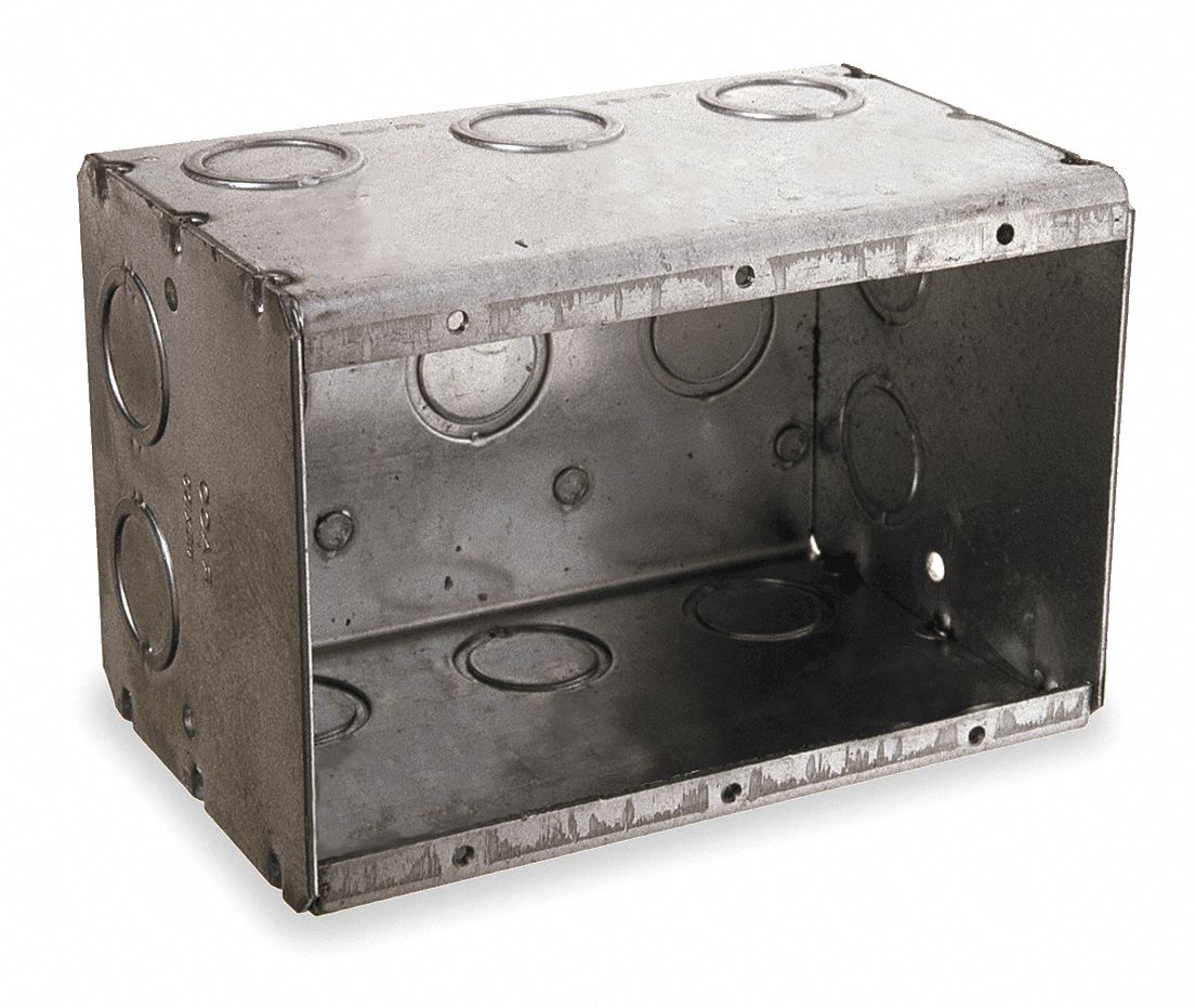 RACO Electrical Box, Masonry, Number of Gangs 3, Steel, 2 1/2 in