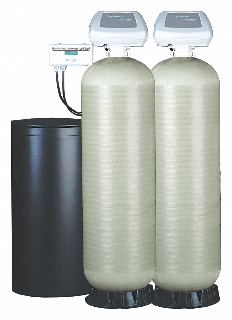 78 in" x 17 in" x 64 in" Water Softener with Salt Storage Capacity of 340lbs and 71,000 Max. Grain C