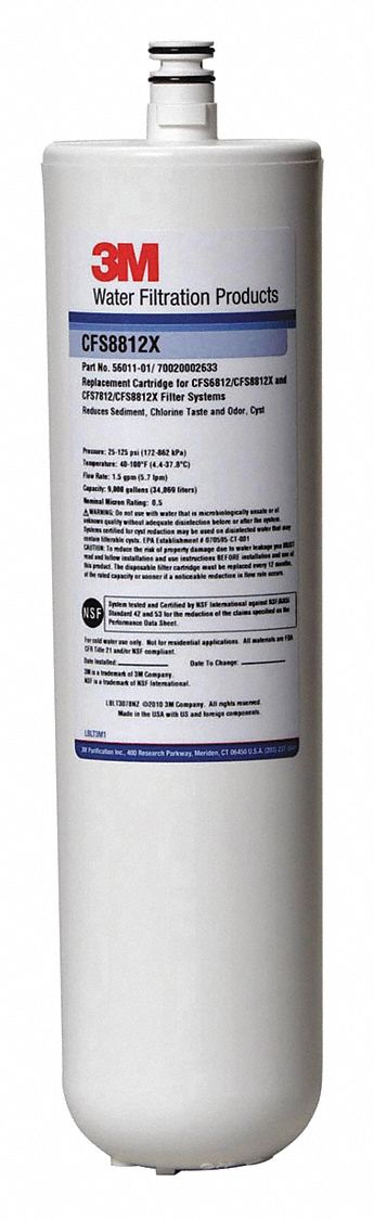 Quick-Connect Water Filter: 0.5 micron, 1.5 gpm, 9, 000 gal