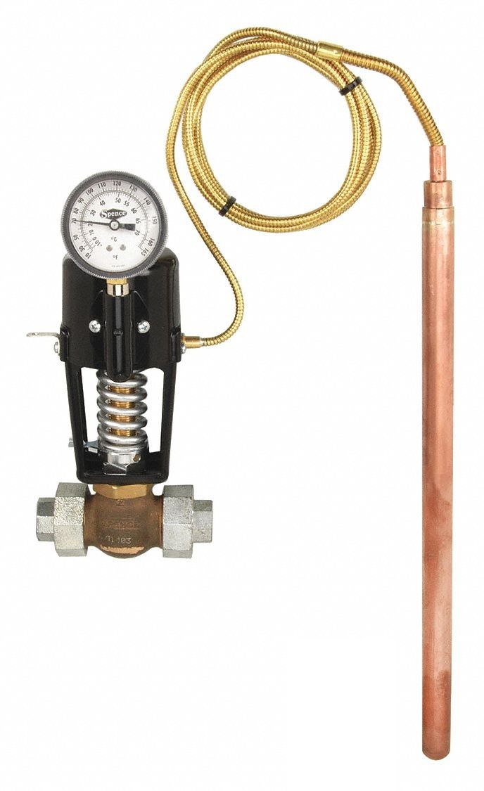 Direct Acting Temperature Regulator: For Steam Media, 3/4 in Pipe Connection Size, Bronze