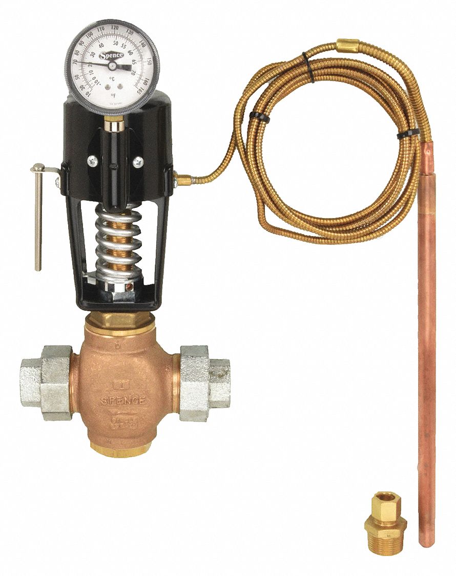 Direct Acting Temperature Regulator: For Steam Media, 1 in Pipe Connection Size, 8 ft Cord Lg
