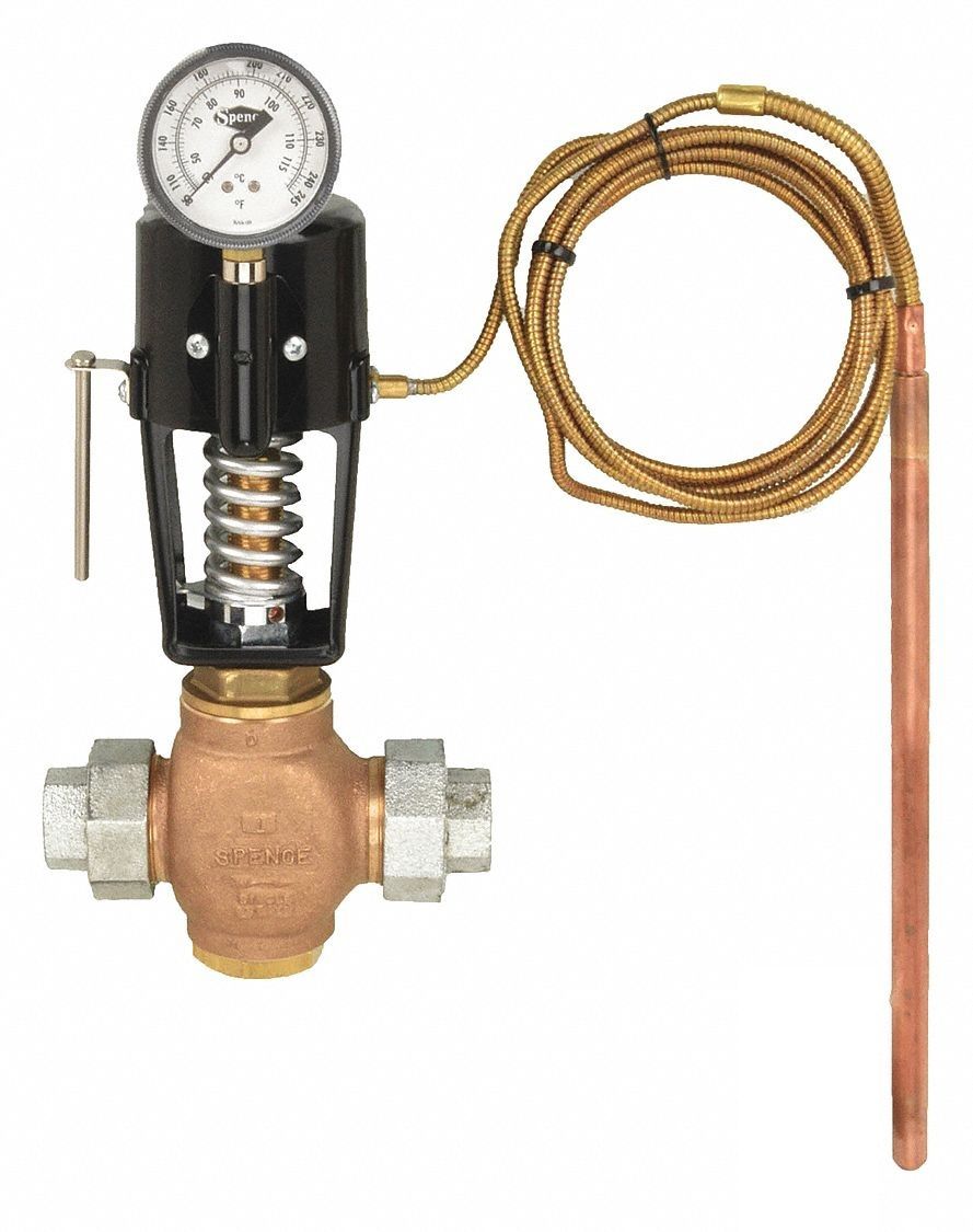 Direct Acting Temperature Regulator: For Steam Media, 1/2 in Pipe Connection Size, Bronze
