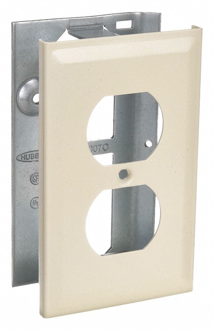 SINGLE RECEPTACLE COVER, FOR 3000 SERIES, STEEL, GREY, CSA CERTIFIED/UL