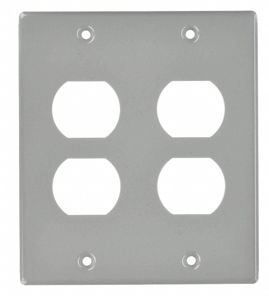 Duplex Plate, Gray, Steel, Plates