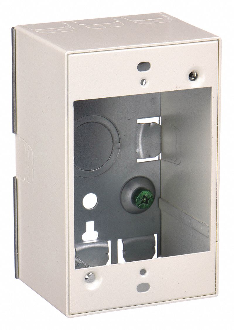 SWITCH AND RECEPTACLE BOX, FOR 500/700/750 SERIES, STEEL, IVORY