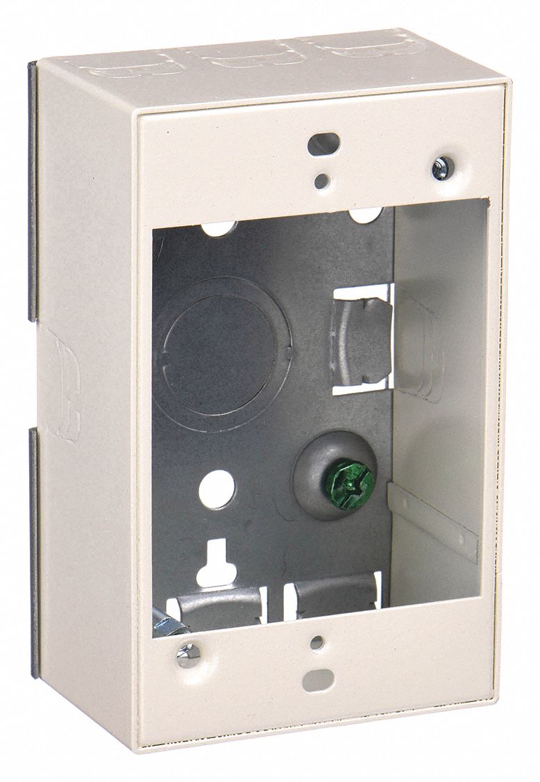 SWITCH AND RECEPTACLE BOX, FOR 500/700/750 SERIES, STEEL, IVORY, 2 GANGS