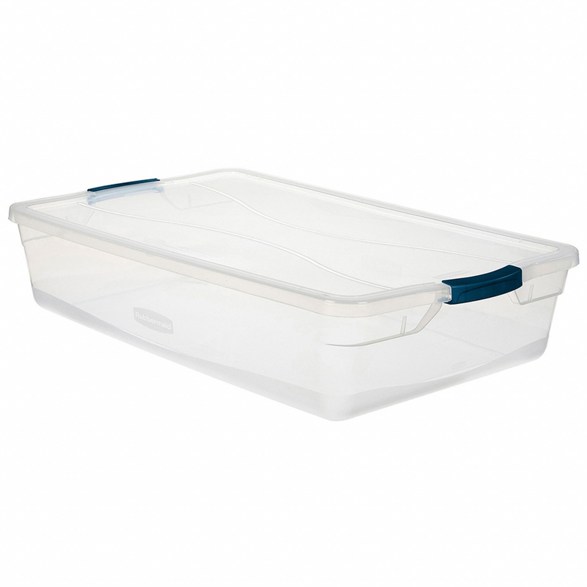 Rubbermaid® 3603-88 4.1 Cu. Ft Plastic Bin Truck with Clear Lid