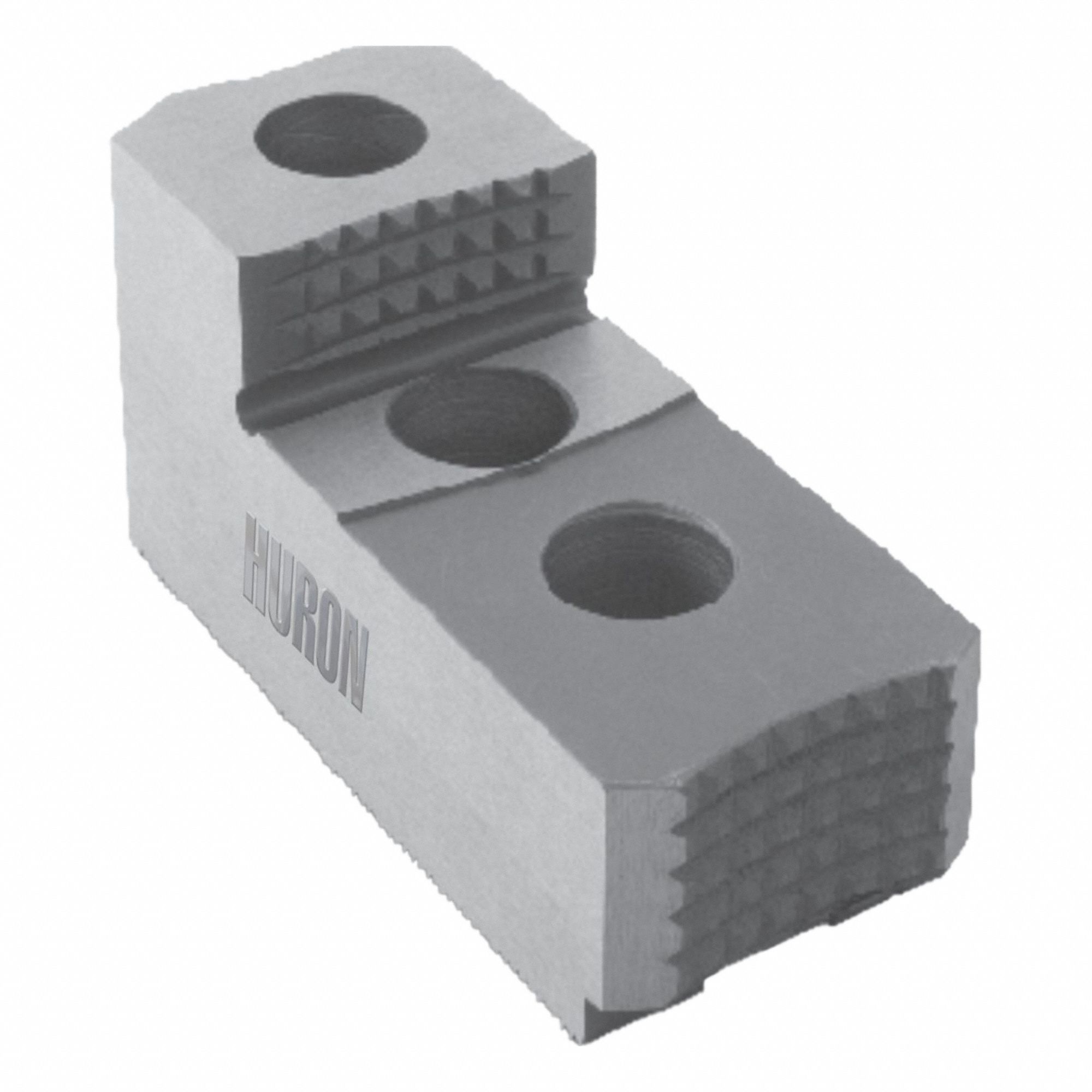 Lathe Jaw: Pointed, Serrated, Steel, For 10 in Chuck, 1.95 in Ht