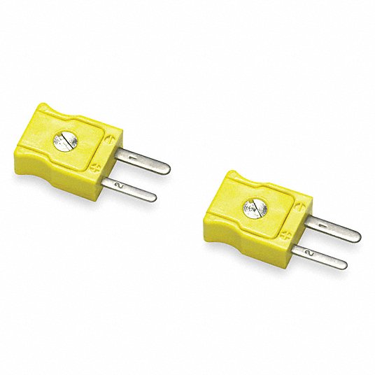 Type K Thermocouple Temperature Sensor w/Flat Pin mini Plug HVAC Multimeter Part 