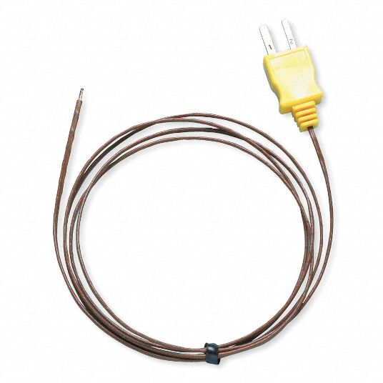 FLUKE Mini K Thermocouple Bead Wire Temperature Probe, 40° to 500