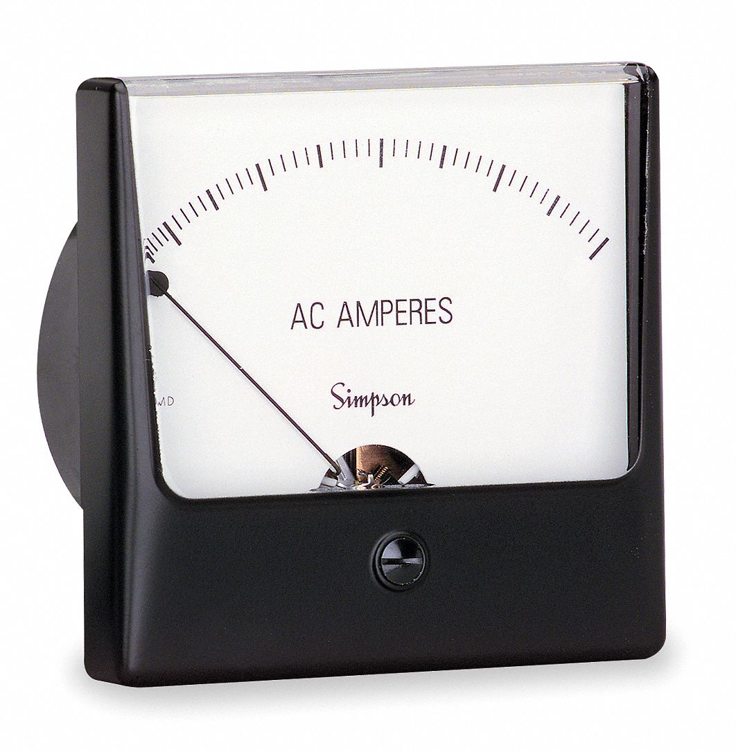 Simpson Model 59 Alternating Current 0.5-3A Amperes Sweep Gauge Ammeter 