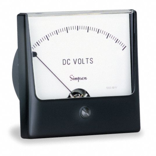 SIMPSON ELECTRIC Analog Panel Meter, DC Voltage, 0-30 DC V - 1X087 ...