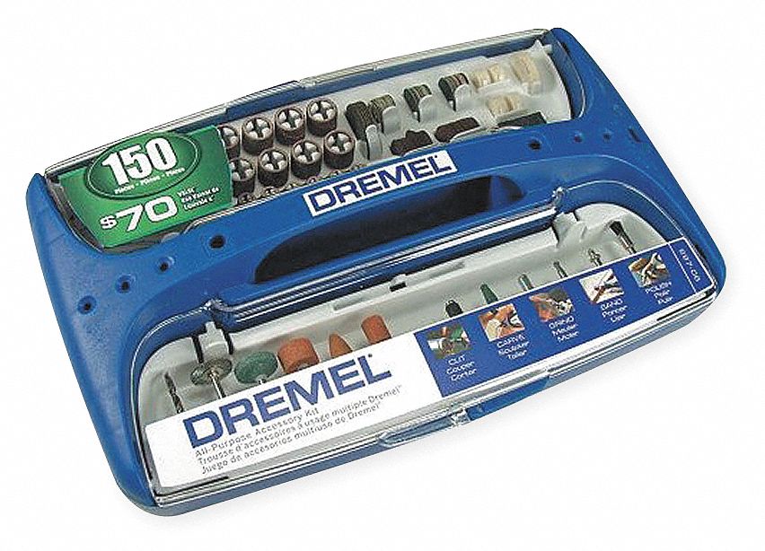 DREMEL Rotary Tool Accessory Kit, 150 Pc 1TAE769706 Grainger