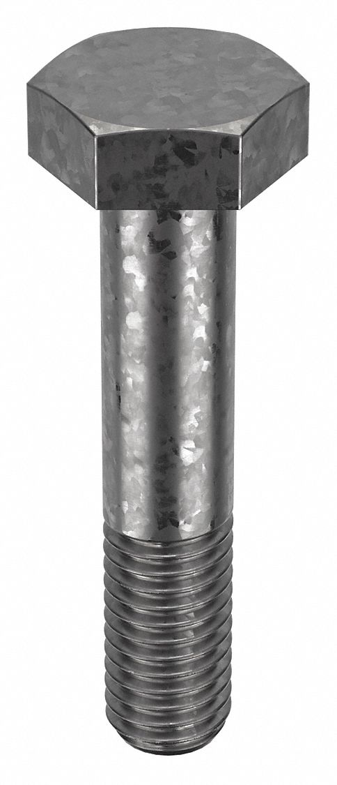 Structural Bolt: Steel, A325 Type 1, Hot Dipped Galvanized, 1/2"-13 Thread Size, 2 1/2 in lg, 25 PK