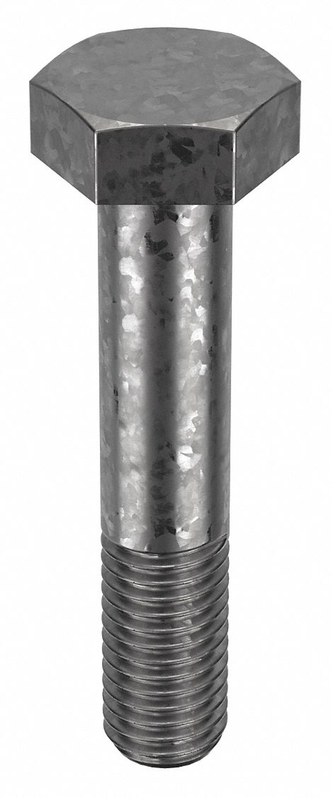 Structural Bolt: Steel, A325 Type 1, Hot Dipped Galvanized, 3/4"-10 Thread Size, 3 3/4 in lg, 10 PK
