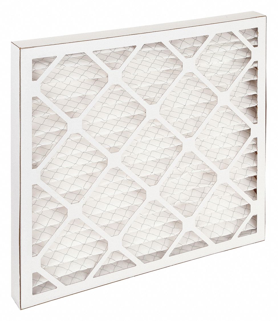 Pleated Air Filter: 20 in x 25 in x 2 in, MERV 9, High Strength
