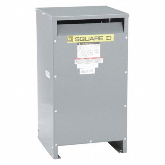 SQUARE D Single Phase Energy Efficient Transformer: 240V AC/480V AC, 120V  AC/240V AC, Floor, Single