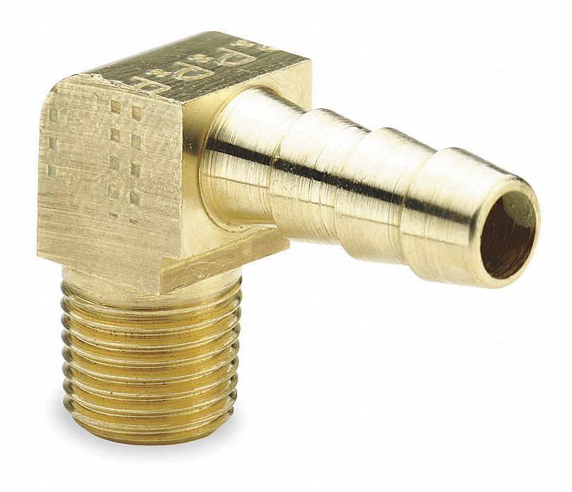 3HCD3 - Hose Barb 1/2 In Barb 1/2 In MNPT Brass