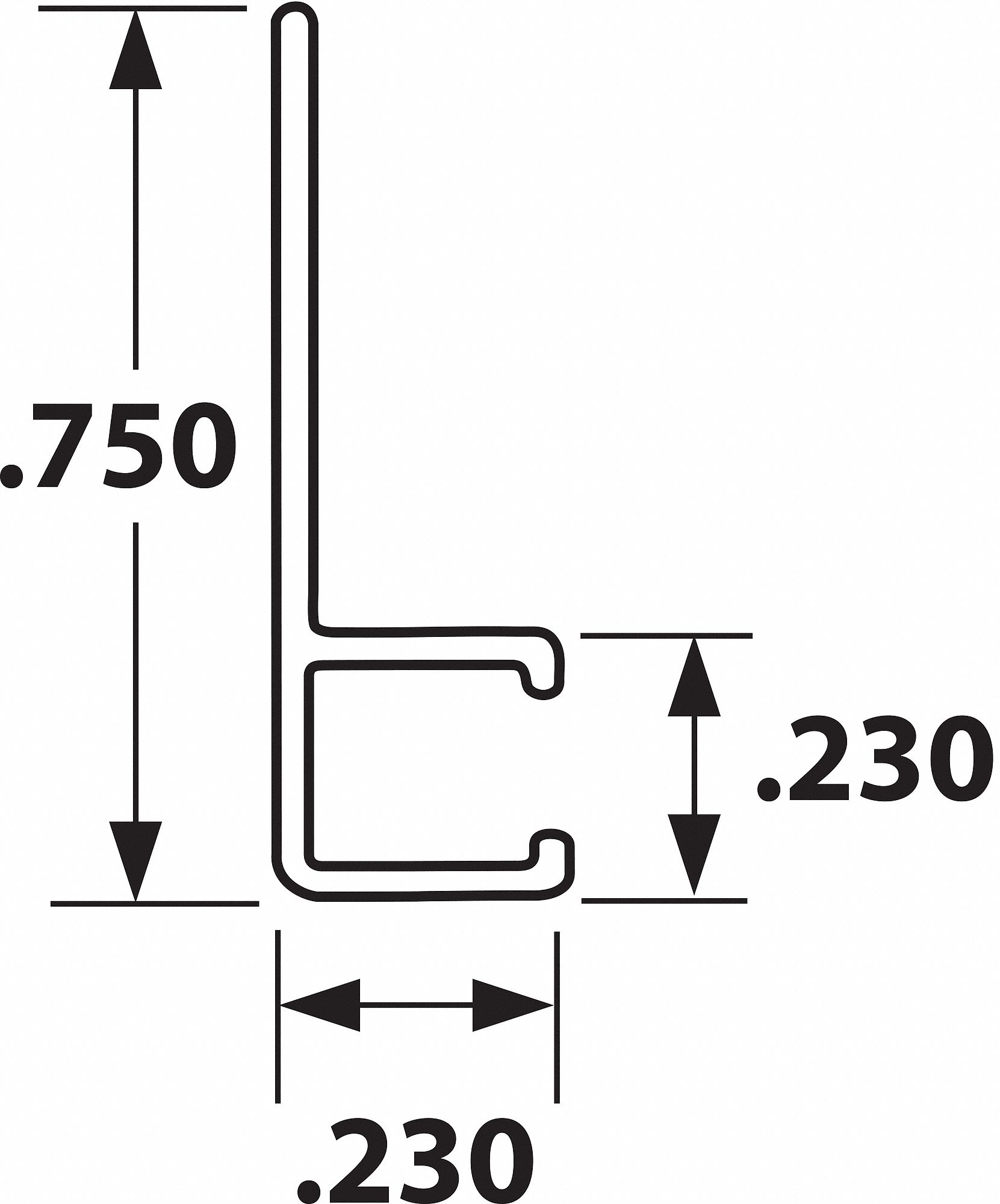 STRIP BRUSH HOLDER,OVERALL LENGTH 7