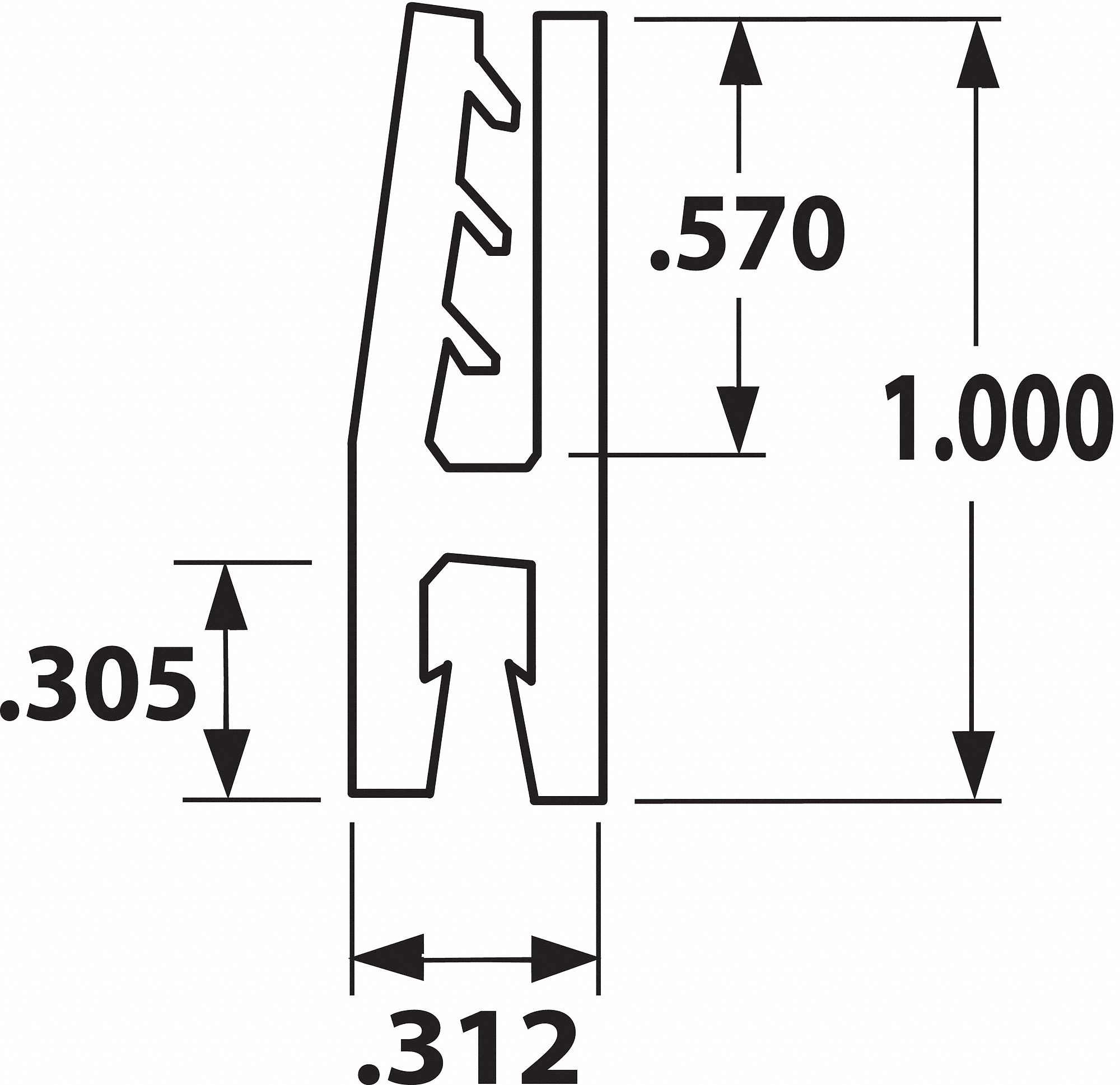 STRIP BRUSH HOLDER,OVERALL LENGTH 36 IN