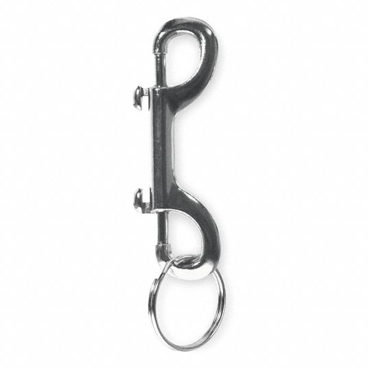 KEYBAK, SnapOn Double Hook, 1 1/8 in Ring Dia. (In.), Bolt Snap Key Holder 1TCY20305906