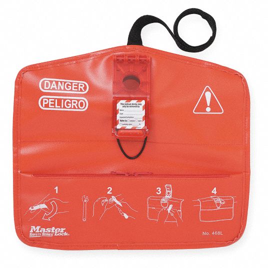 MASTER LOCK Ball Valve Lockout, PVC/HDPE, Red 1TDA9468L Grainger
