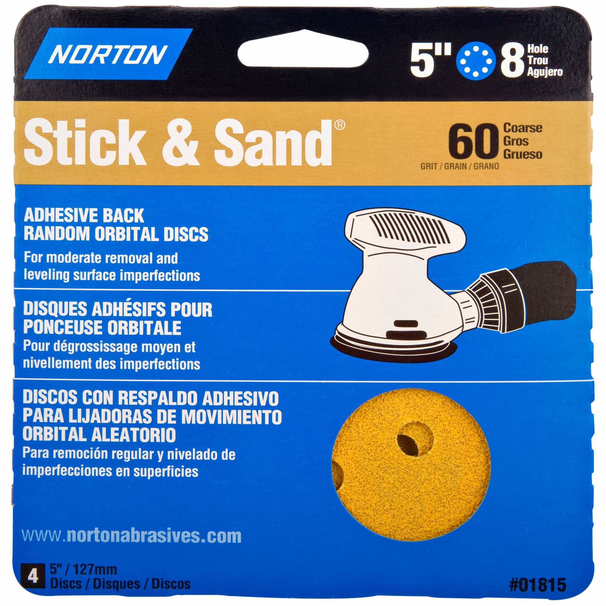 Norton 5 Diameter 100 Grit Aluminum Oxide Stick & Sand Disc Roll 