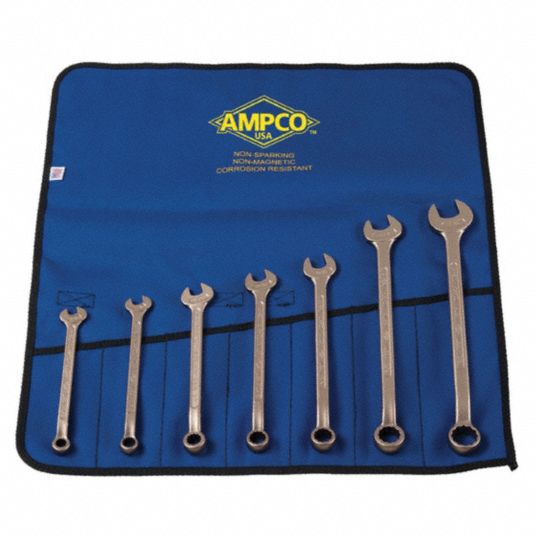 AMPCO, Aluminum Bronze, Natural, Combination Wrench Set - 1TDZ6|M