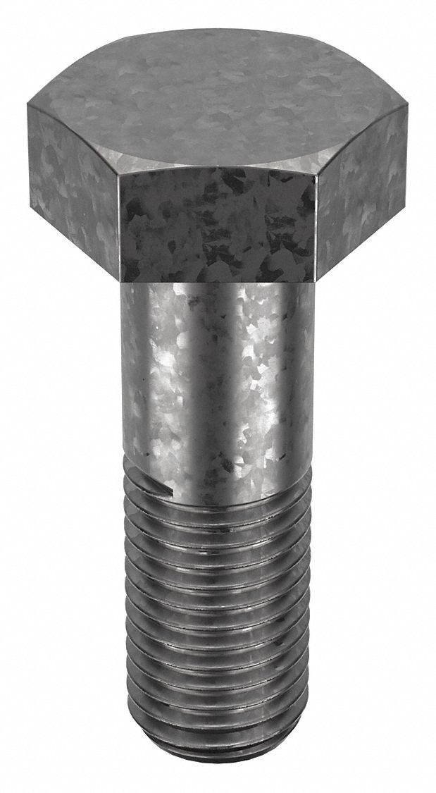 STRUCTURAL BOLT, STEEL, A325 TYPE 1, HOT DIPPED GALVANIZED, 1⅛