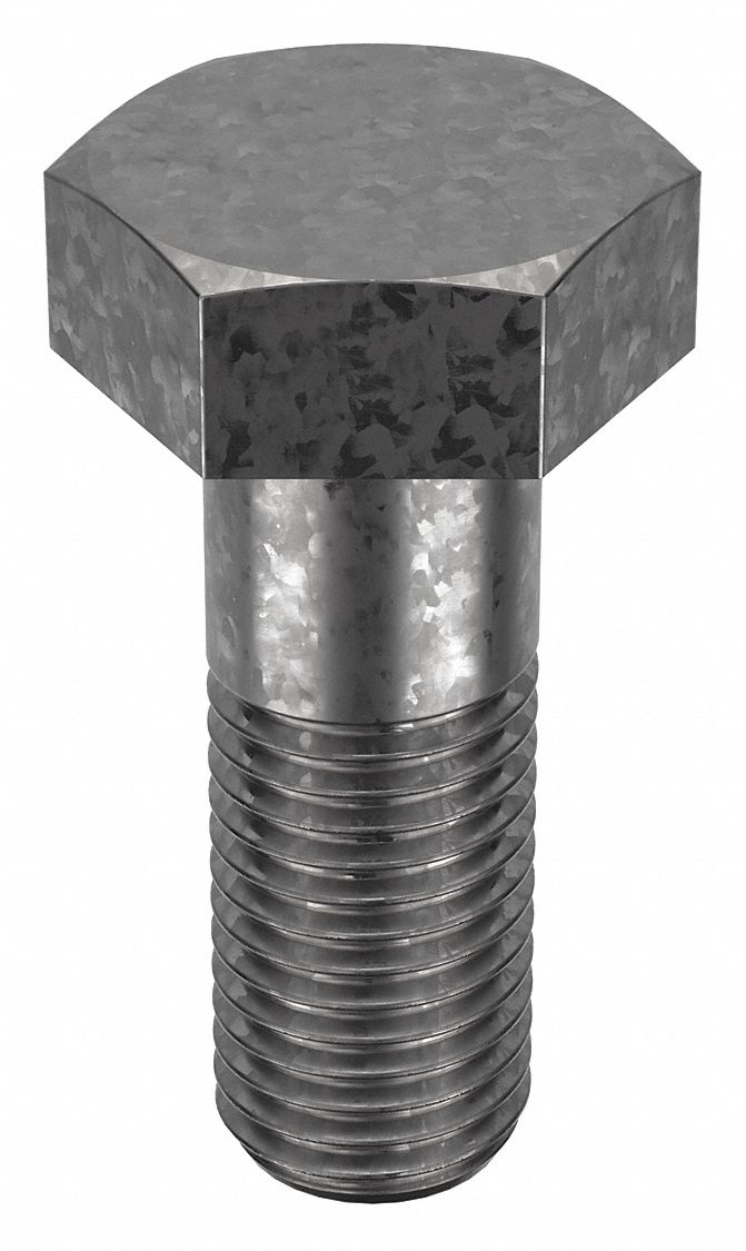 STRUCTURAL BOLT, STEEL, A325 TYPE 1, HOT DIPPED GALVANIZED, 1